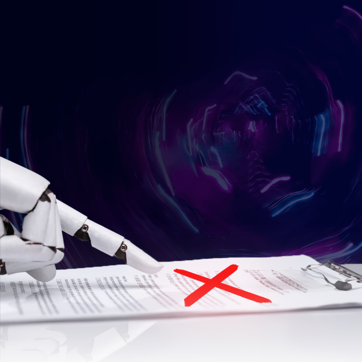 Robot Hand on Document Rogers Capital Technology